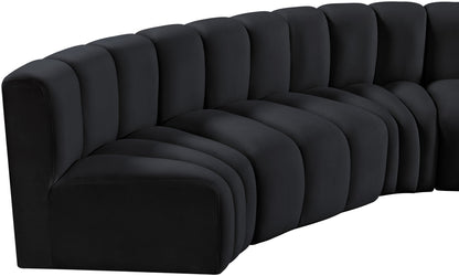 Arc - Velvet 6 Piece U-Shaped Modular Sofa