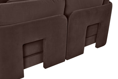 Hammond - Velvet Performance Fabric Upholstered 5 Piece L-Shaped Sectional