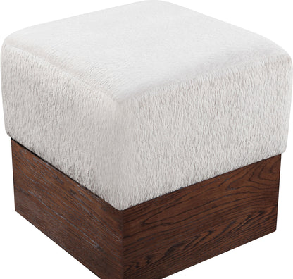 Havre - Ottoman / Stool With Brown Base