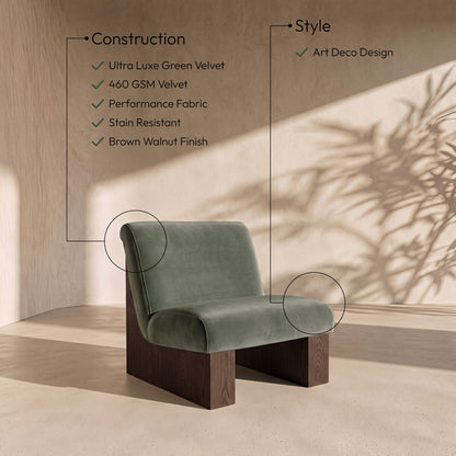 Vantage - Velvet Performance Fabric Upholstered Accent Chair