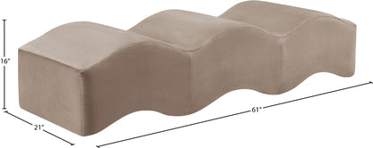 Wave - Velvet Bench
