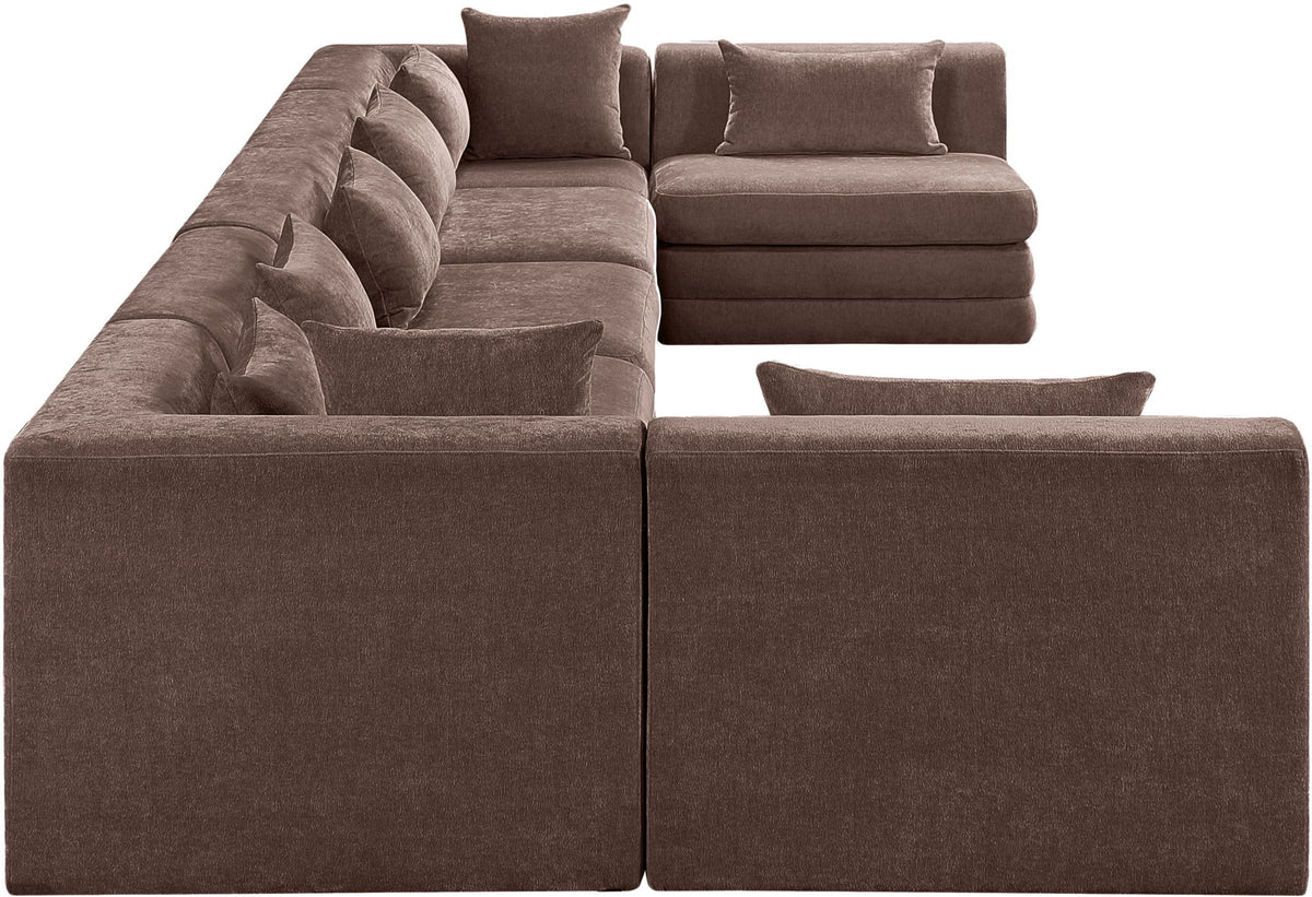Stellar - 7 Piece Chenille Fabric Upholstered Modular Sectional