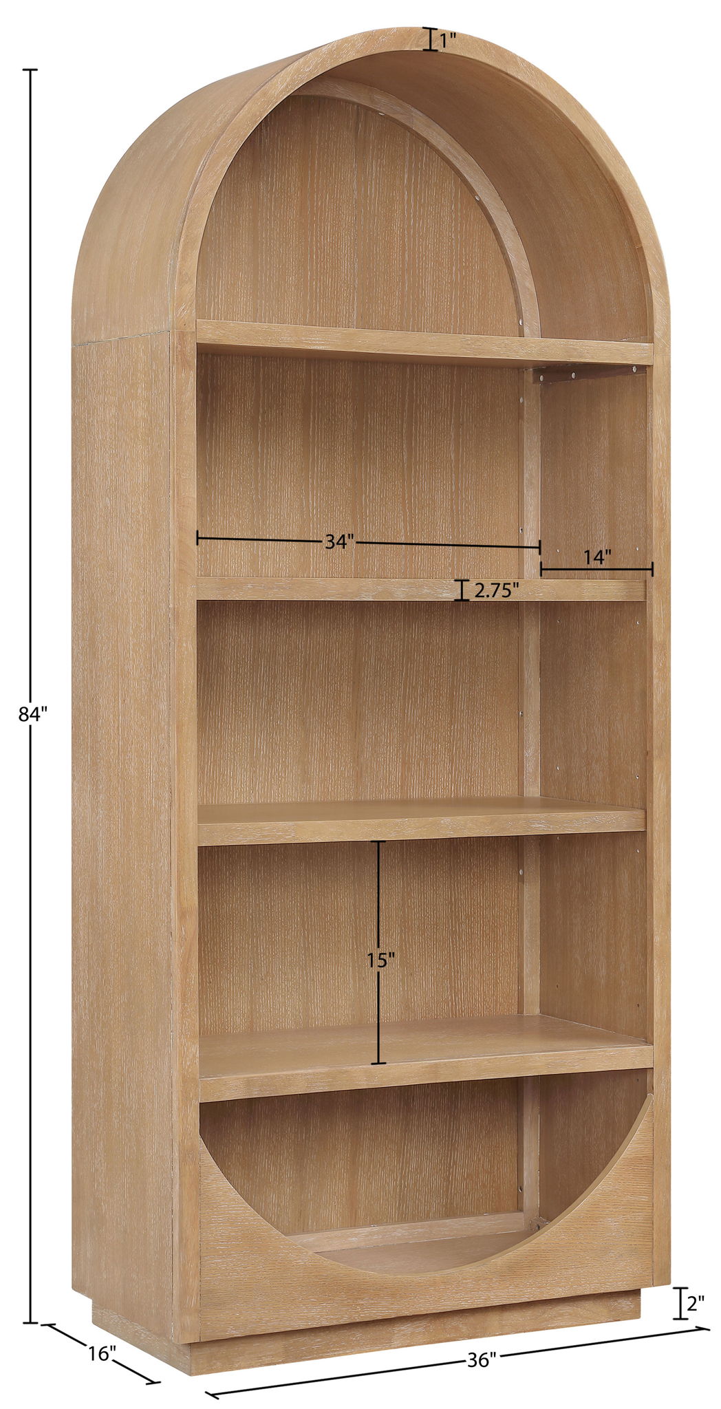 Hearth - Oak Veneer And Solid Wood Bookcase