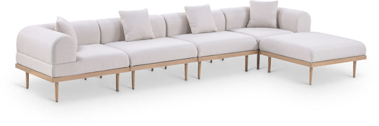 Laguna - 5 Piece 106.5" Upholstered Outdoor Patio Modular Sectional