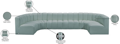 Arc - Faux Leather Modular U-Shaped Sectional
