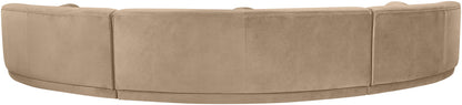 Avra - 177.5" Velvet Performance Fabric Upholstered Sectional