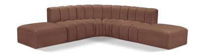 Arc - Faux Leather 6 Piece Corner Modular Sofa