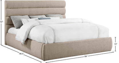 Adam - Linen Fabric Bed With 52" Headboard