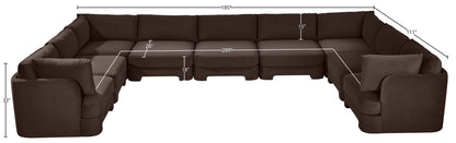 Hammond - Velvet Performance Fabric Upholstered 9 Piece Sectional