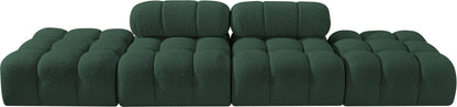 Ames - 4 Piece Boucle Upholstered Modular Sofa With 2 Backless Seats