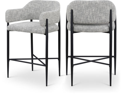 Dame - Fabric Upholstered Counter Stool (Set of 2)