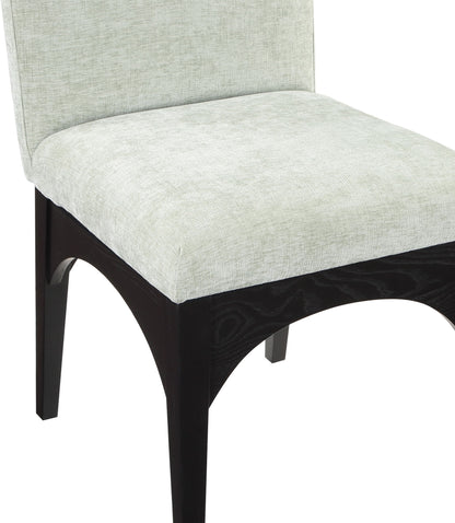 Waldorf - Chenille Dining Side Chair With Black Legs