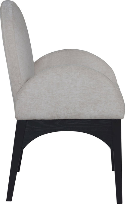 Waldorf - Chenille Dining Arm Chair With Black Legs