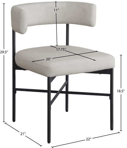Rivage - Durable Dining Chair With Black Frame (Set of 2)