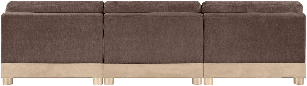 Turin - Chenille Fabric Upholstered Modular Sectional - Brown