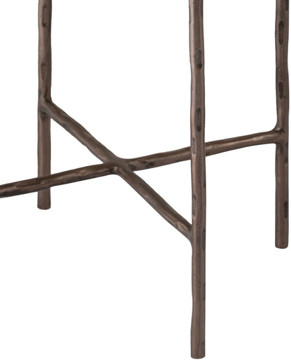 Vetra - Iron Base Bunching End Table - Bronze