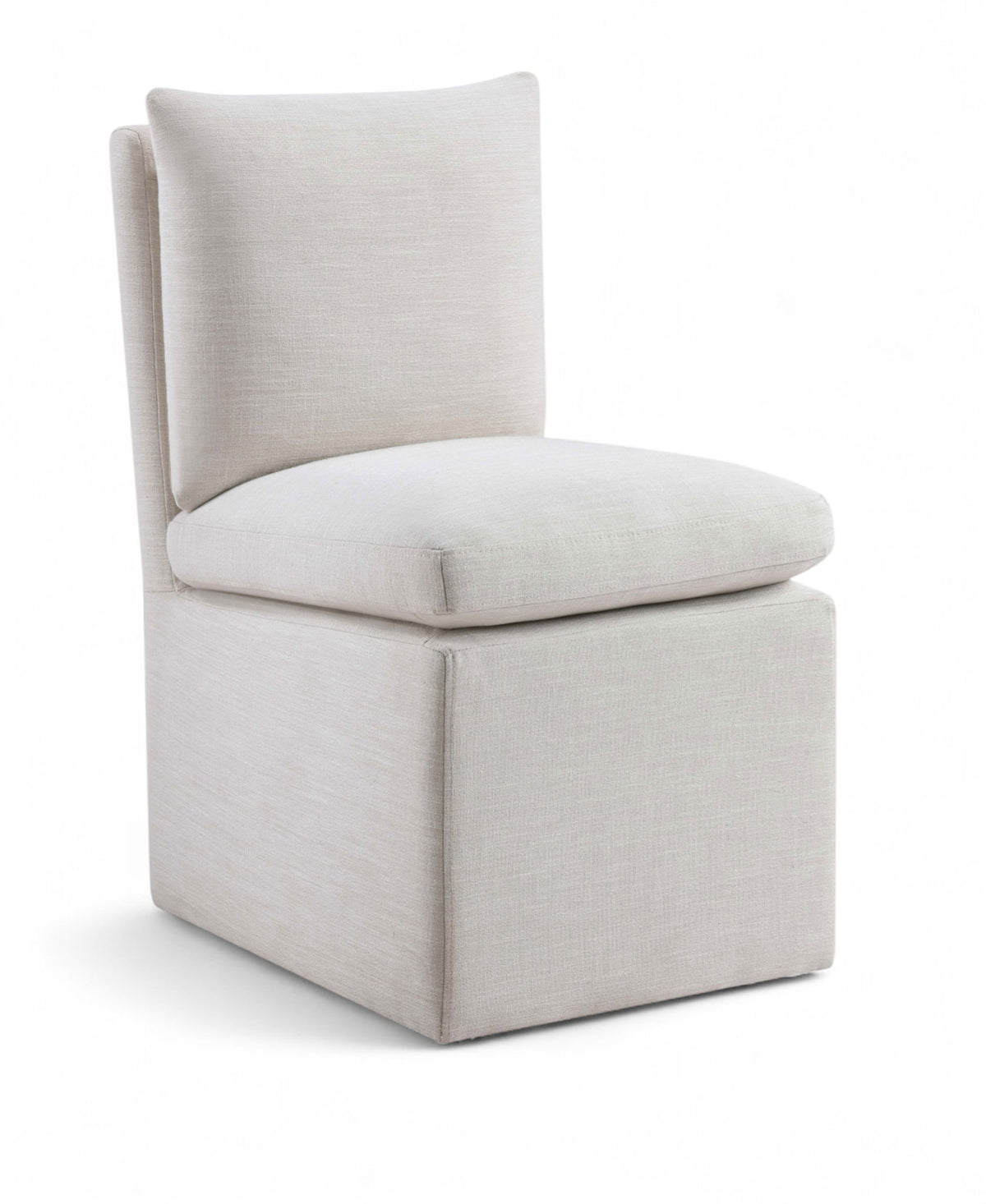 Nelori - Linen Textured Performance Fabric Upholstered Dining Chair (Set of 2)