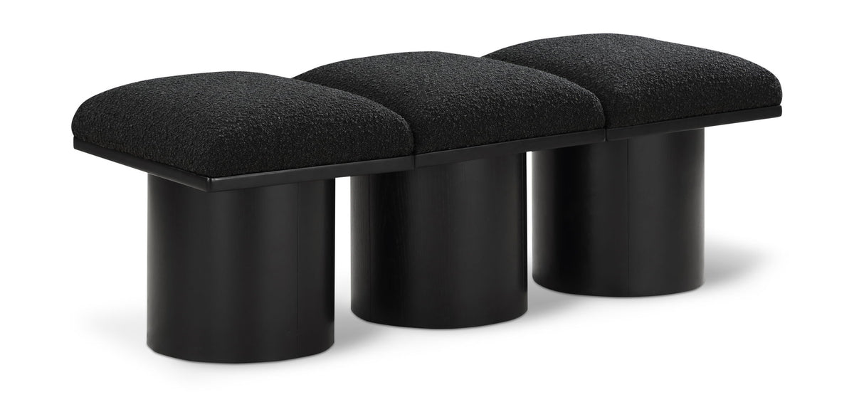 Pavilion - 3 Piece Modular Bench With Black Base