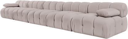 Orin - Velvet 5 Piece Modular Armless Sofa