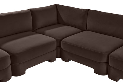 Hammond - Velvet Performance Fabric Upholstered 7 Piece Armless Sectional