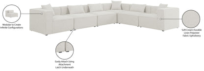 Cube - Linen 6 Piece Modular Corner Sectional