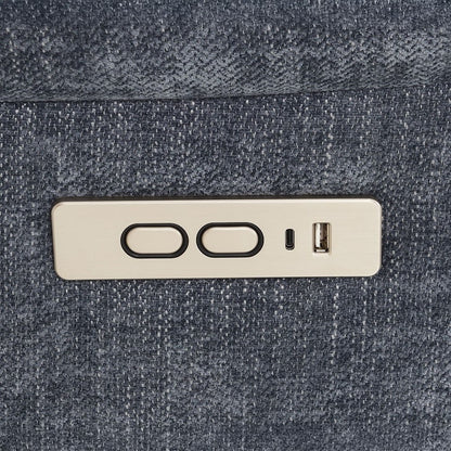 Omarion - Power Recliner With Lift, Heating & Massage - Blue Chenille