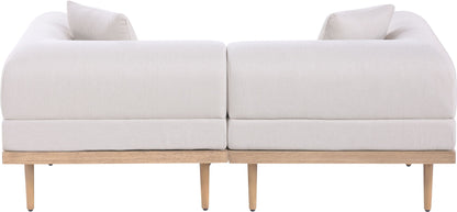 Laguna - 2 Piece Resilient Water Resistant Fabric 71" Upholstered Outdoor Patio Modular Loveseat