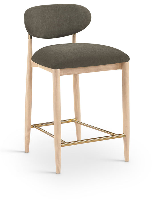 Riccio - Fabric Stool - Natural Frame