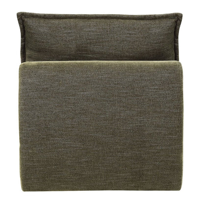 Leighton - Modular Armless Chair With 1 Pillow - Green Chenille