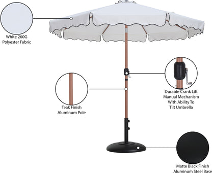 Amalfi - Patio Umbrella - Black Base / Light Brown Pole