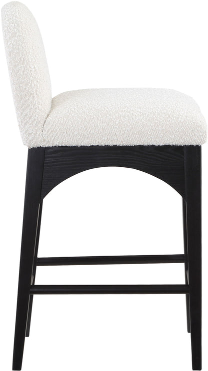 Waldorf - Boucle Stool With Black Legs