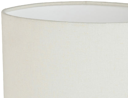 Lithos - Genuine Marble Base And Linen Textured Fabric Shade Table Lamp