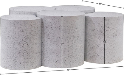 Dimple - 20" 5 Piece Modular Coffee Table - Terazzo Finish