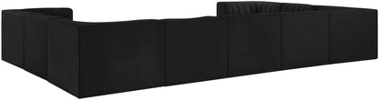 Rummi - Velvet Performance Fabric Upholstered 9 Piece Modular Sectional