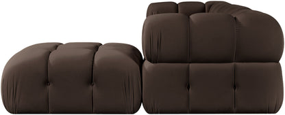 Orin - Velvet 4 Piece Modular Sectional With Chaise
