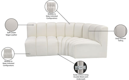 Arc - Faux Leather 3 Piece Sofa