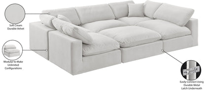 Comfy - 6 Piece Velvet Sectional