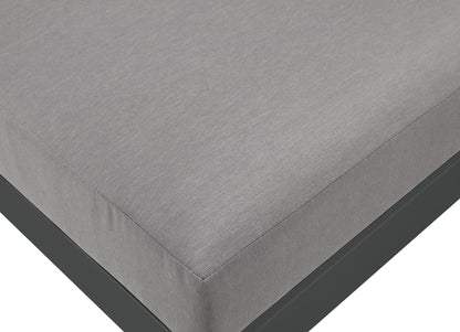 Nizuc - Outdoor Patio 2 Seat Armless Modular Sofa With Gray Frame