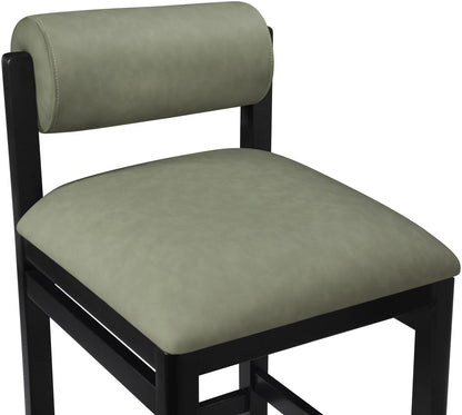 Roundhill - Faux Leather Counter Stool - Black Frame