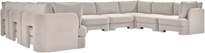 Hammond - Velvet Performance Fabric Upholstered 9 Piece Sectional