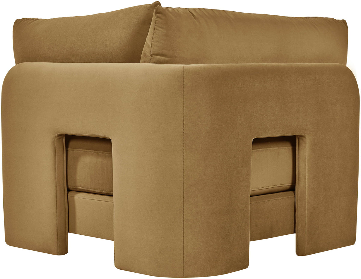 Hammond - Velvet Performance Fabric Upholstered Corner Chair