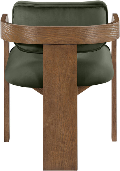 Cedra - Velvet Performance Fabric Upholstered Dining Chair (Set of 2) - Brown Frame