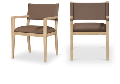 Avon - Vegan Leather Dining Arm Chair