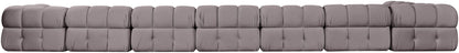 Orin - Velvet Performance Fabric Upholstered 8 Piece L-Shaped Sectional