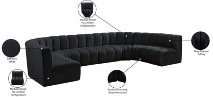 Arc - Velvet Modular U-Shaped Sectional