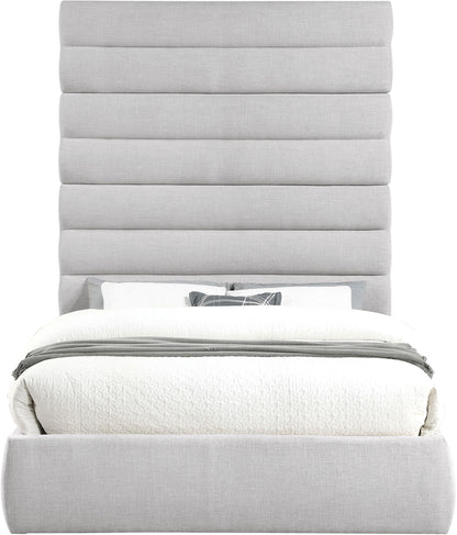 Adam - Linen Fabric Bed With 89" Headboard