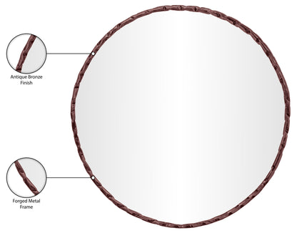 Hammer - Round Iron Mirror