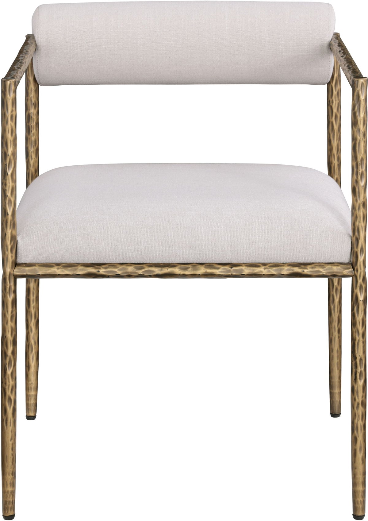 Axis - Linen Textured Beige Fabric Upholstered Dining Chair (Set of 2)