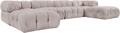 Orin - Velvet 6 Piece Modular Double Chaise Sectional
