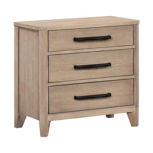Breckenridge - 3 Drawer Nightstand With USB/C Port - Brown